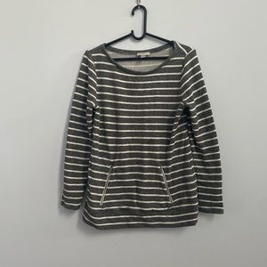 🦋 3/$15 LOFT striped tunic sweatshirt